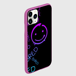 Чехол iPhone 11 Pro матовый Neon Bored Half pattern, цвет: 3D-фиолетовый — фото 2