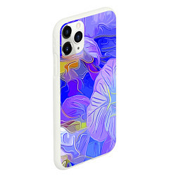 Чехол iPhone 11 Pro матовый Fashion flowers pattern, цвет: 3D-белый — фото 2