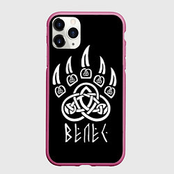 Чехол iPhone 11 Pro матовый Велес Волчья Лапа, цвет: 3D-малиновый