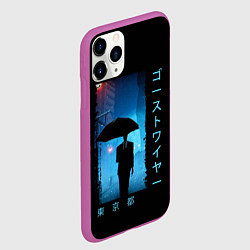 Чехол iPhone 11 Pro матовый Rain Walker Tokyo, цвет: 3D-фиолетовый — фото 2