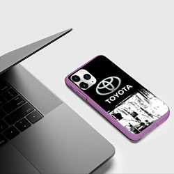 Чехол iPhone 11 Pro матовый Toyota sport, цвет: 3D-фиолетовый — фото 2