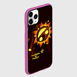 Чехол iPhone 11 Pro матовый Five Nights at Freddys Security Breach - Воспитате, цвет: 3D-фиолетовый — фото 2