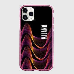 Чехол iPhone 11 Pro матовый Fashion pattern Neon Milano, цвет: 3D-малиновый