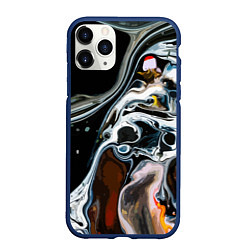 Чехол iPhone 11 Pro матовый Vanguard pattern 2088, цвет: 3D-тёмно-синий