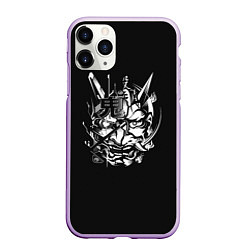 Чехол iPhone 11 Pro матовый Серебряный Демон, цвет: 3D-сиреневый