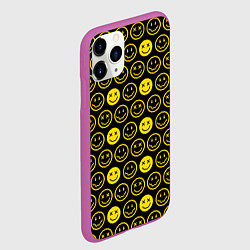 Чехол iPhone 11 Pro матовый Nirvana смайлики, цвет: 3D-фиолетовый — фото 2