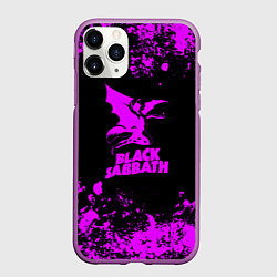 Чехол iPhone 11 Pro матовый Black Sabbath metal, цвет: 3D-фиолетовый