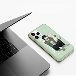 Чехол iPhone 11 Pro матовый Гиноза Нобучика, цвет: 3D-салатовый — фото 2