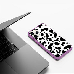 Чехол iPhone 11 Pro матовый БУРЕНКА ПАТТЕРН, цвет: 3D-фиолетовый — фото 2