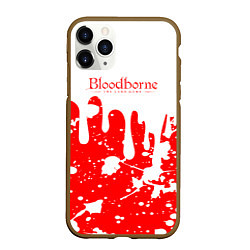 Чехол iPhone 11 Pro матовый BLOODBORNE брызги, цвет: 3D-коричневый