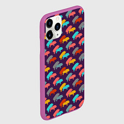 Чехол iPhone 11 Pro матовый Свиньи 18, цвет: 3D-фиолетовый — фото 2