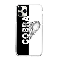 Чехол iPhone 11 Pro матовый КОБРА COBRA ЧБ, цвет: 3D-белый