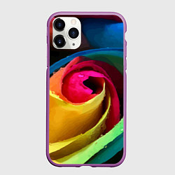 Чехол iPhone 11 Pro матовый Роза fashion 2022, цвет: 3D-фиолетовый
