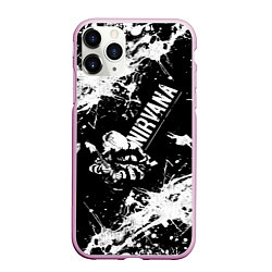 Чехол iPhone 11 Pro матовый NIRVANA краска, цвет: 3D-розовый