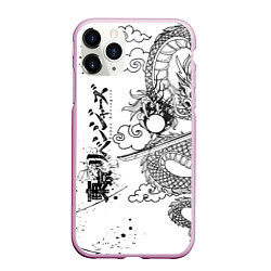 Чехол iPhone 11 Pro матовый ТОКЙИСКИЕ МСТИТЕЛИ ЧЁРНО БЕЛЫЙ TOKYO REVENGERS, цвет: 3D-розовый
