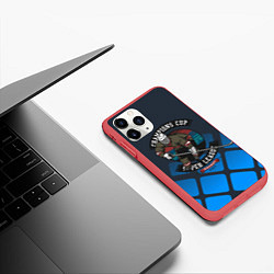 Чехол iPhone 11 Pro матовый Хоккей супер лига, цвет: 3D-красный — фото 2