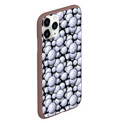 Чехол iPhone 11 Pro матовый Волейбольные Мячи Volleyballs, цвет: 3D-коричневый — фото 2