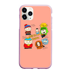 Чехол iPhone 11 Pro матовый Южный парк персонажи South Park, цвет: 3D-розовый