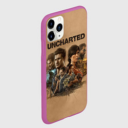 Чехол iPhone 11 Pro матовый Uncharted Анчартед, цвет: 3D-фиолетовый — фото 2