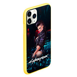 Чехол iPhone 11 Pro матовый Cyberpunk2077 Vi, цвет: 3D-желтый — фото 2