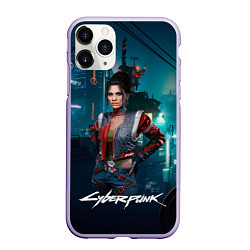 Чехол iPhone 11 Pro матовый Panam cyberpunk 2077, цвет: 3D-светло-сиреневый