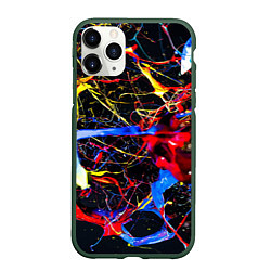 Чехол iPhone 11 Pro матовый Импрессионизм Vanguard neon pattern