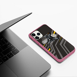 Чехол iPhone 11 Pro матовый Самурай Ниндзя, цвет: 3D-малиновый — фото 2
