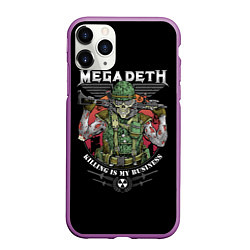 Чехол iPhone 11 Pro матовый MEGADETH killing is my business, цвет: 3D-фиолетовый