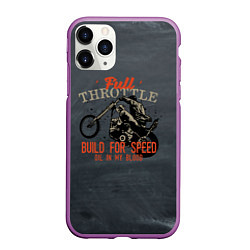 Чехол iPhone 11 Pro матовый Full Throttle Полный газ, цвет: 3D-фиолетовый