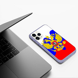 Чехол iPhone 11 Pro матовый Герб россии герб, цвет: 3D-светло-сиреневый — фото 2