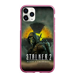 Чехол iPhone 11 Pro матовый S T A L K E R 2 Heart of Chernobyl Сталкер 2 Сердц, цвет: 3D-малиновый