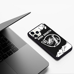 Чехол iPhone 11 Pro матовый Amon Amarth КОТ Брызги, цвет: 3D-черный — фото 2