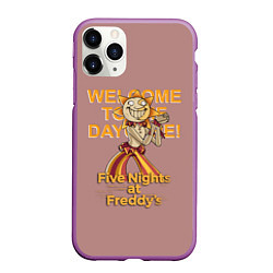 Чехол iPhone 11 Pro матовый Five Nights at Freddys: Security Breach - Воспитат, цвет: 3D-фиолетовый