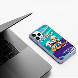 Чехол iPhone 11 Pro матовый Cuphead чашечка кофе, цвет: 3D-светло-сиреневый — фото 2