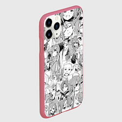 Чехол iPhone 11 Pro матовый Реинкарнация безработного паттерн, цвет: 3D-малиновый — фото 2