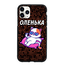 Чехол iPhone 11 Pro матовый Оленька КОШЕЧКА Космос, цвет: 3D-черный