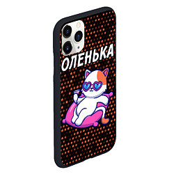 Чехол iPhone 11 Pro матовый Оленька КОШЕЧКА Космос, цвет: 3D-черный — фото 2