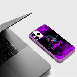 Чехол iPhone 11 Pro матовый Fortnite - RAVEN, цвет: 3D-фиолетовый — фото 2