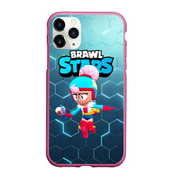 Чехол iPhone 11 Pro матовый Джанет BrawlStars JANET, цвет: 3D-малиновый