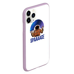 Чехол iPhone 11 Pro матовый SpaaacE мем про радугу, цвет: 3D-сиреневый — фото 2