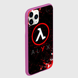 Чехол iPhone 11 Pro матовый Half-life брызги, цвет: 3D-фиолетовый — фото 2