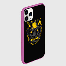 Чехол iPhone 11 Pro матовый Желтый Неоновый Они, цвет: 3D-фиолетовый — фото 2