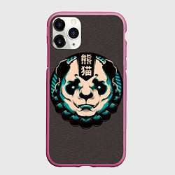 Чехол iPhone 11 Pro матовый Символ Панды, цвет: 3D-малиновый
