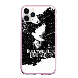 Чехол iPhone 11 Pro матовый Hollywood Undead - CHAOS Out Now, цвет: 3D-розовый