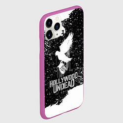 Чехол iPhone 11 Pro матовый Hollywood Undead - CHAOS Out Now, цвет: 3D-фиолетовый — фото 2