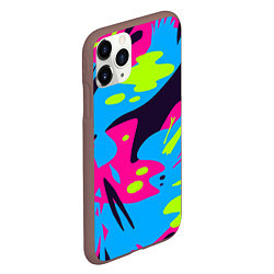 Чехол iPhone 11 Pro матовый Color abstract pattern Summer, цвет: 3D-коричневый — фото 2