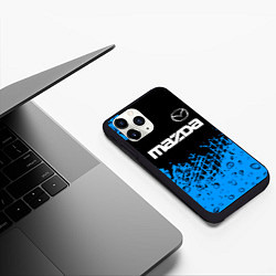 Чехол iPhone 11 Pro матовый МАЗДА Шины, цвет: 3D-черный — фото 2