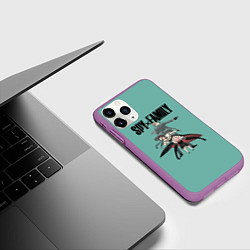 Чехол iPhone 11 Pro матовый Spy x Family, цвет: 3D-фиолетовый — фото 2
