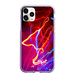 Чехол iPhone 11 Pro матовый Neon vanguard pattern Lighting, цвет: 3D-светло-сиреневый