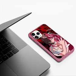 Чехол iPhone 11 Pro матовый Elfen Lied 3D, цвет: 3D-малиновый — фото 2